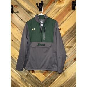 Colorado State Rams Jacket Under Armour Mens Med Green Cold Gear Loose 1/2 Zip